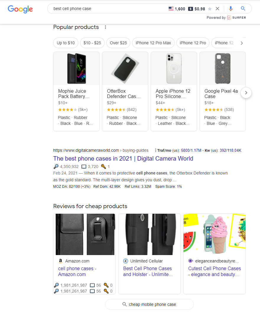 google cheap products carousel