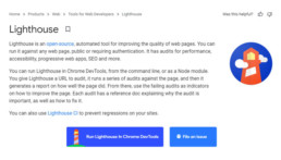 lighthouse dev tool